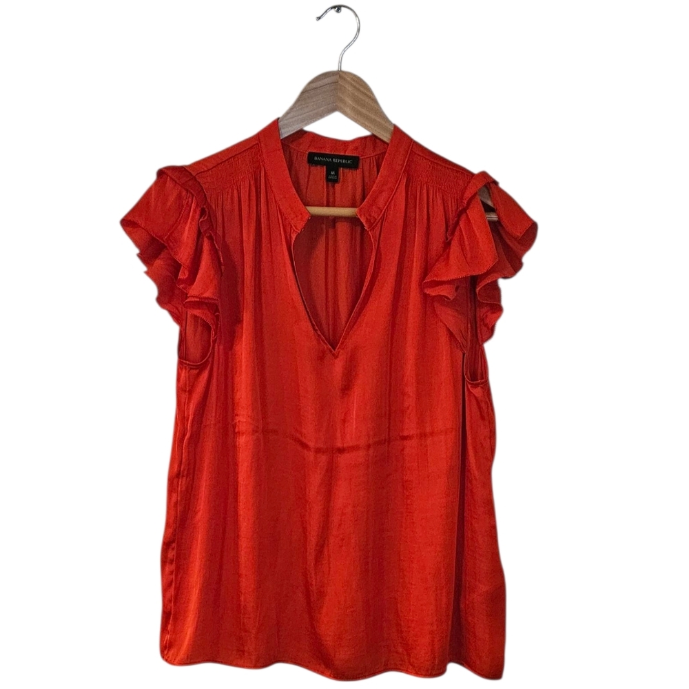 NWOT Banana Republic Flutter Sleeve SZ M